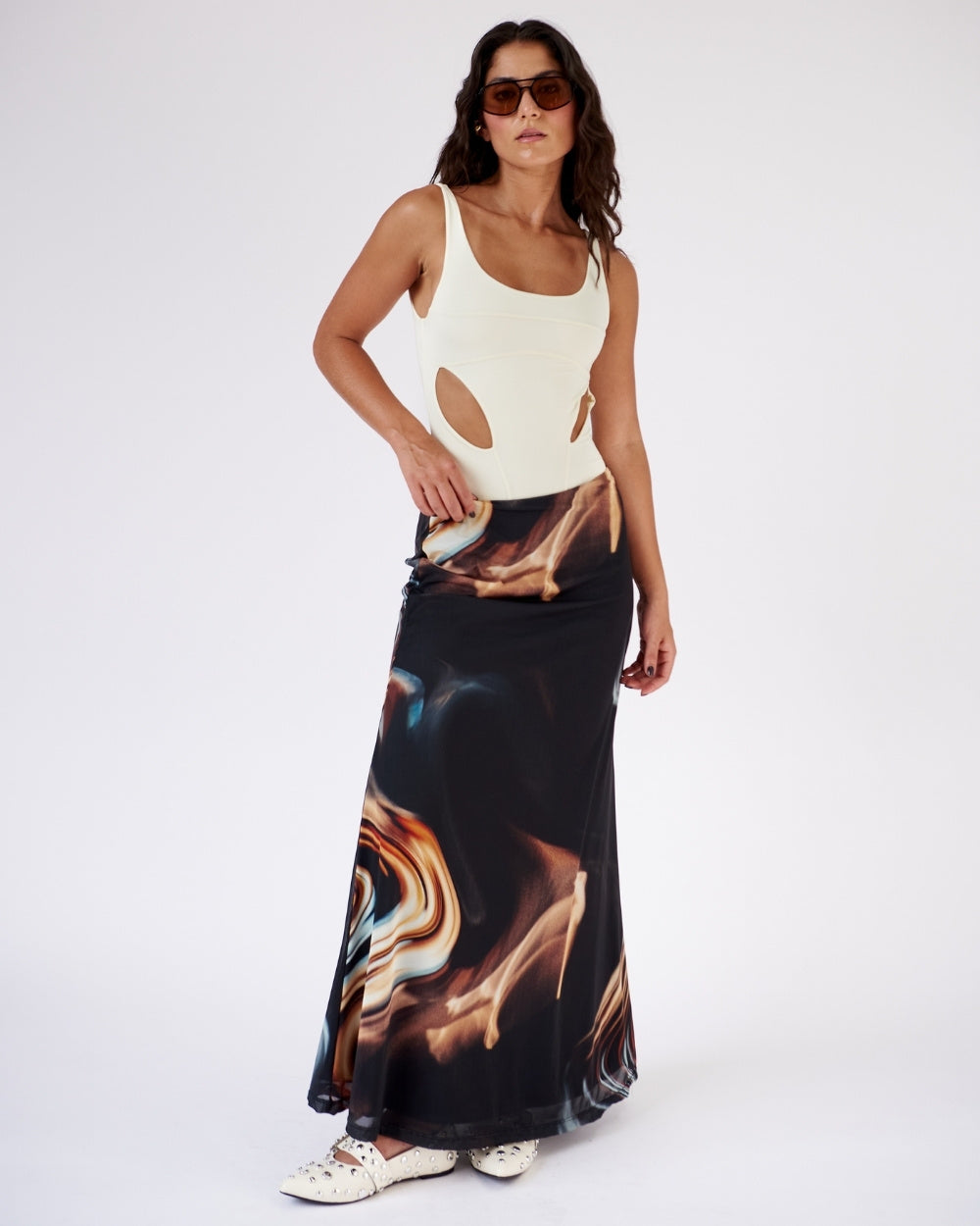 MESH MAXI SKIRT