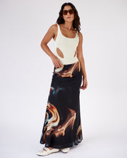 MESH MAXI SKIRT