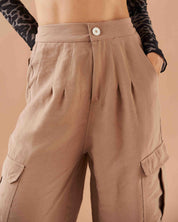 BROWN WIDE LEG PANTS