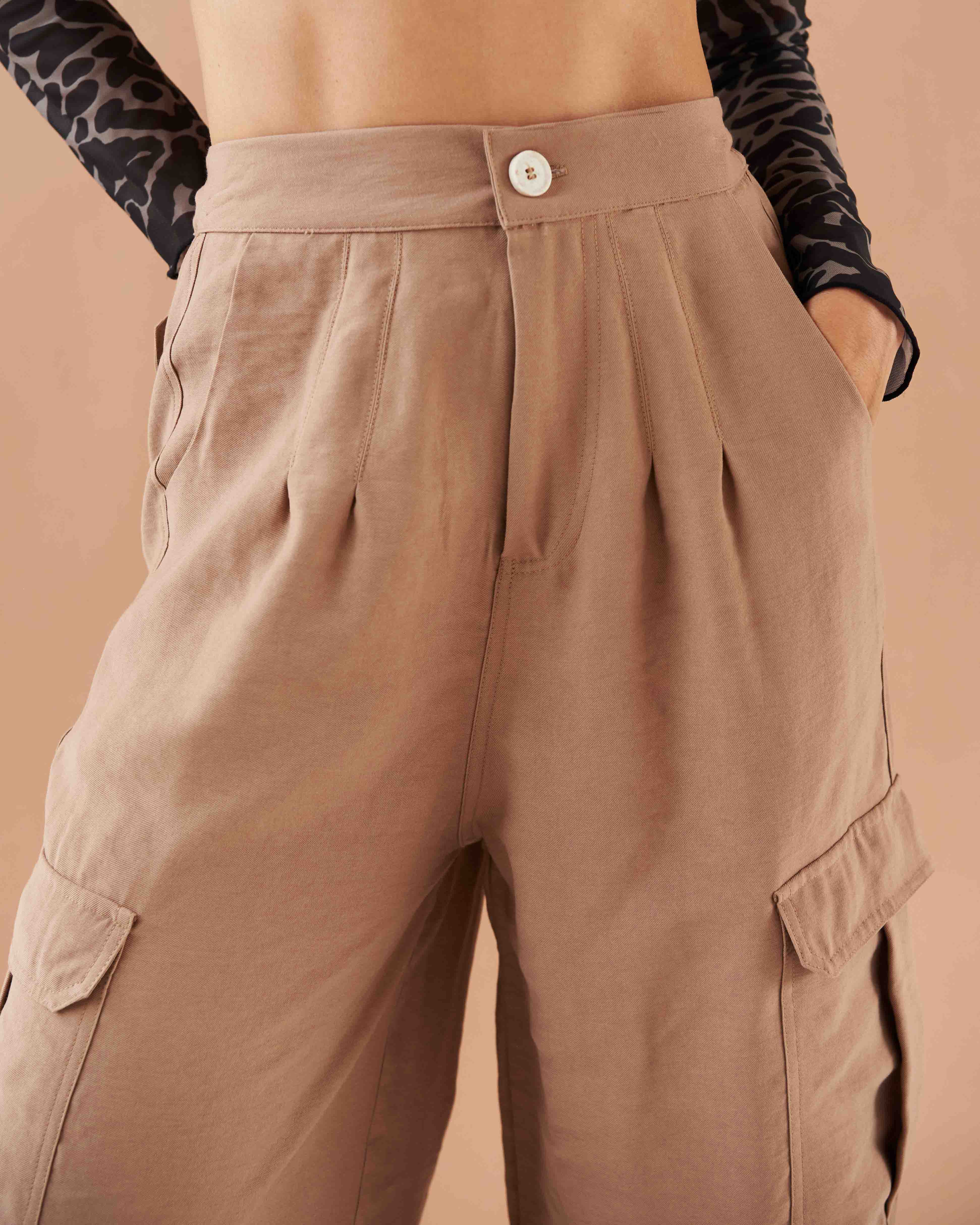 BROWN WIDE LEG PANTS