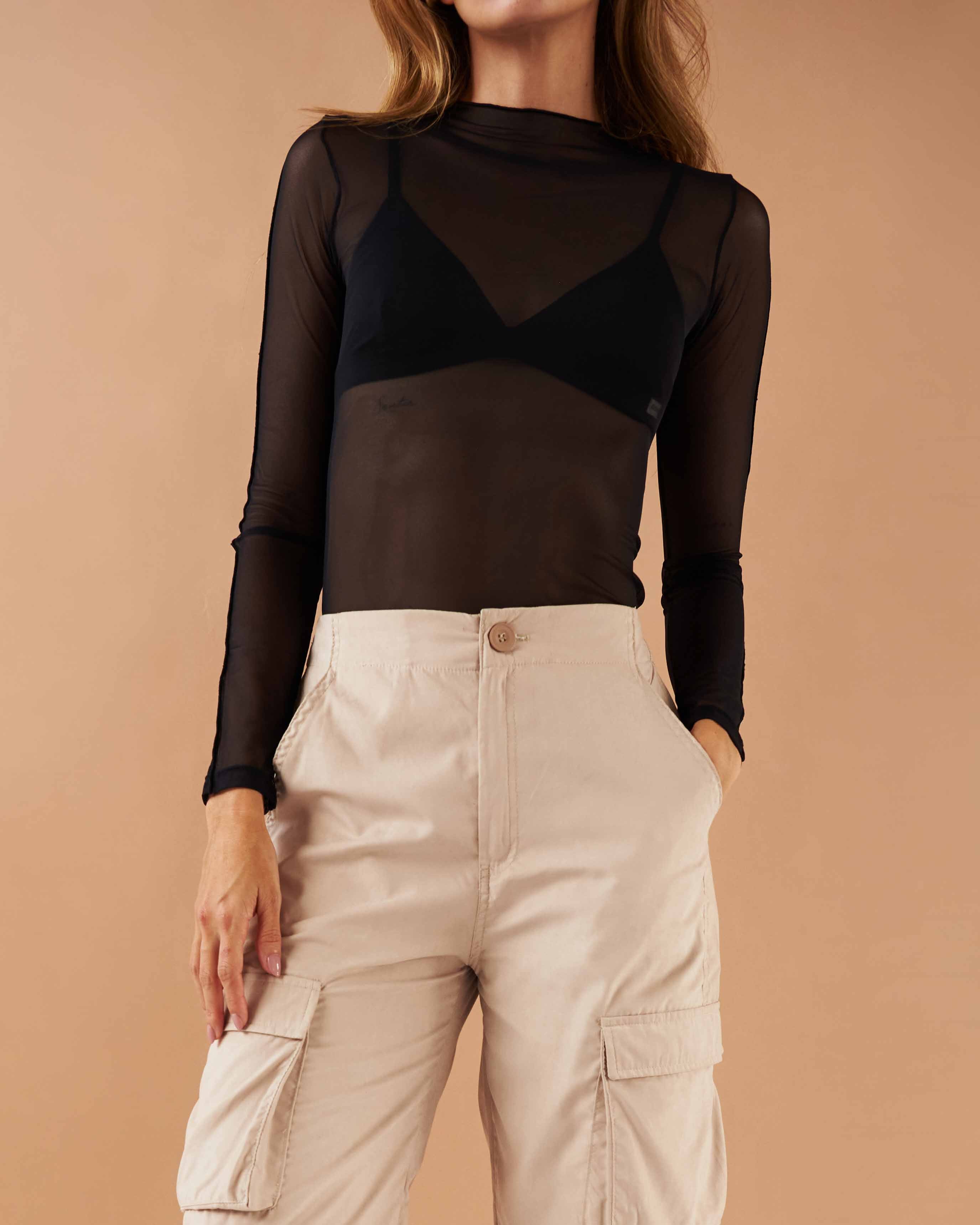 BLACK TRIM TOP