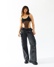 LOW-RISE UTILITY PANTS