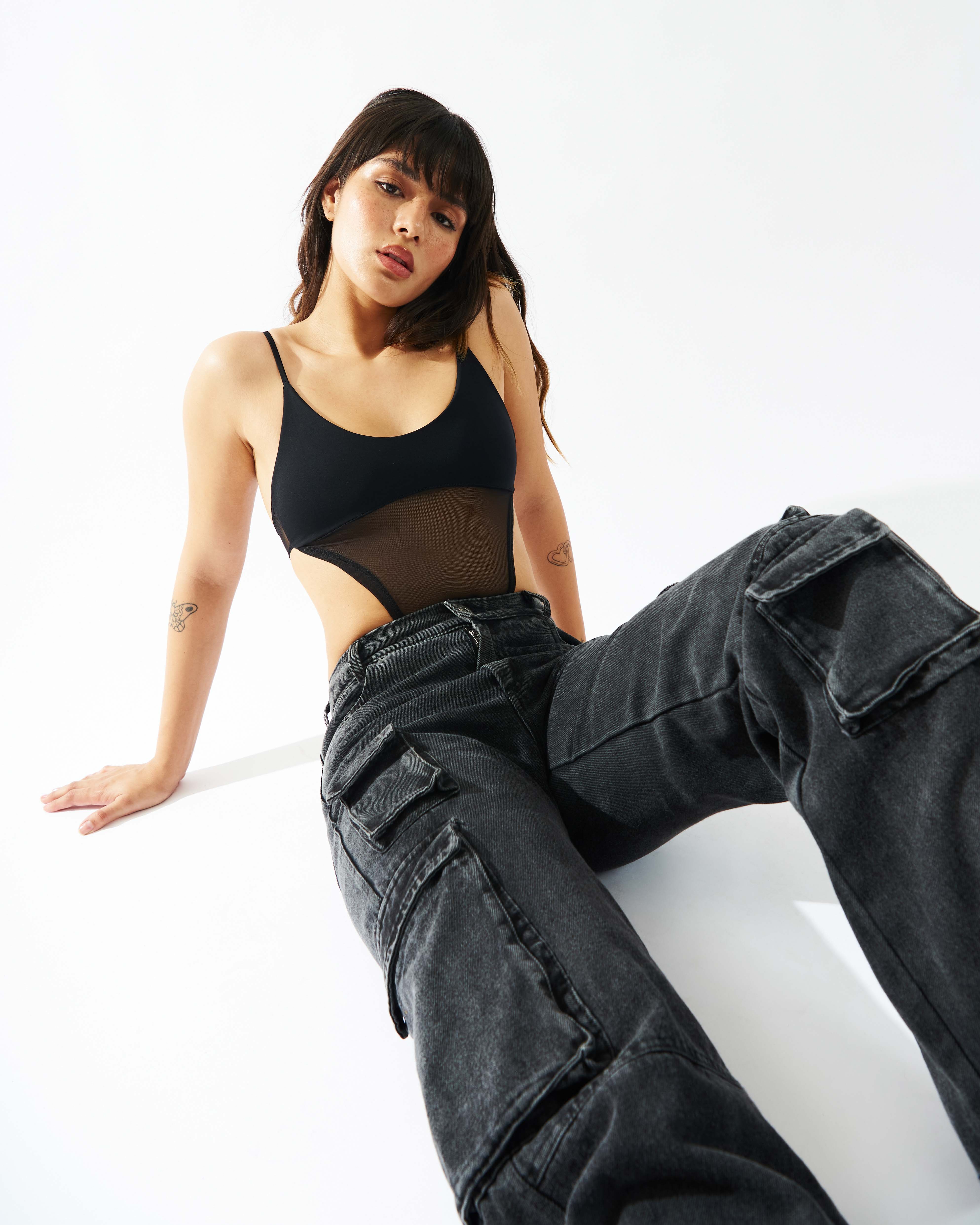 LOW-RISE UTILITY PANTS