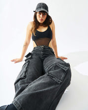 LOW-RISE UTILITY PANTS