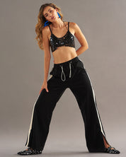BLACK TRACK PANTS