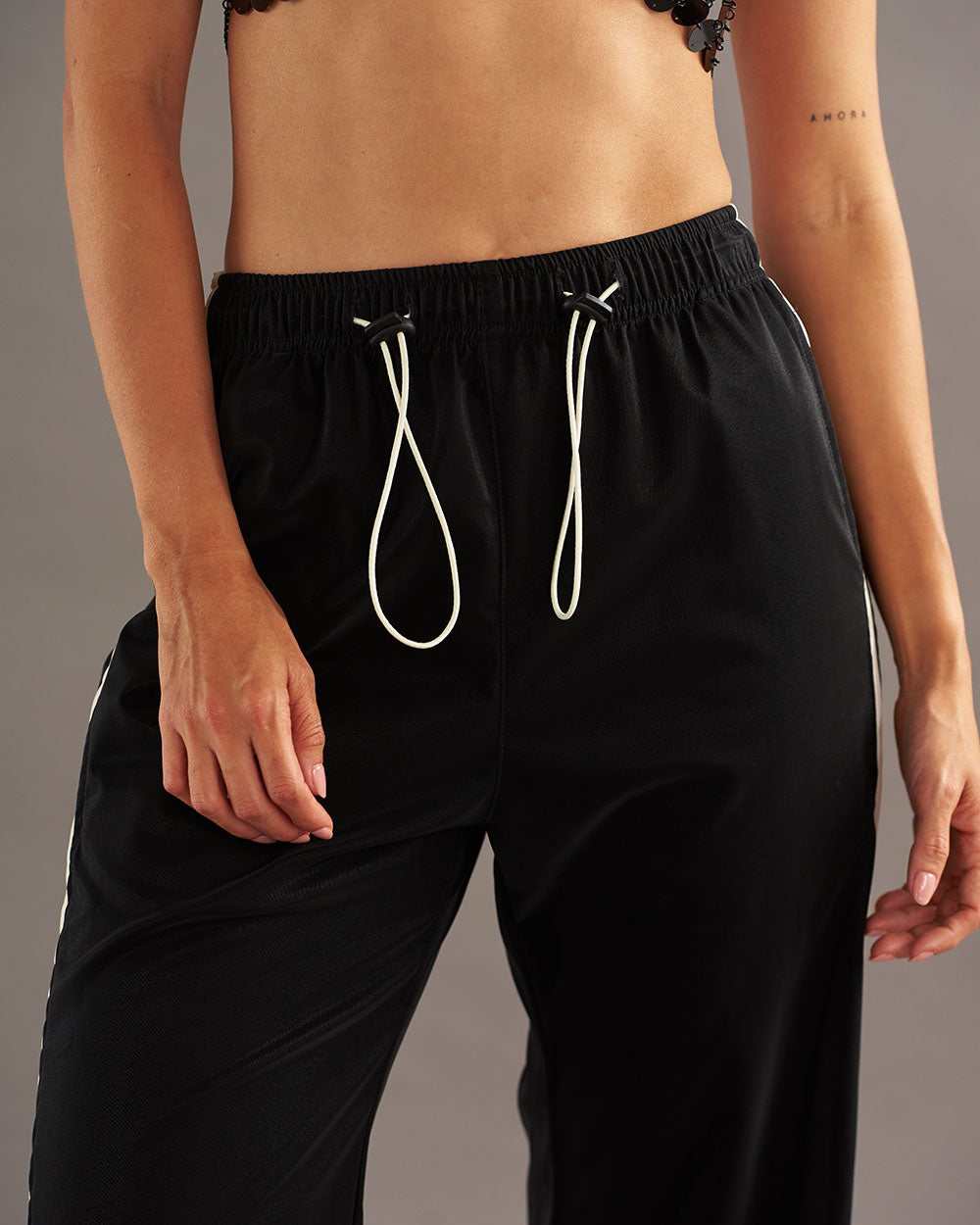 BLACK TRACK PANTS