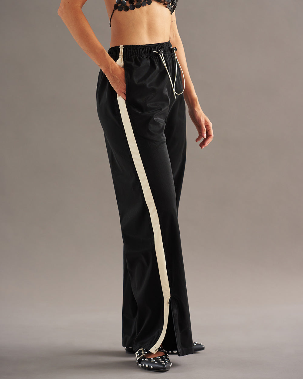 BLACK TRACK PANTS