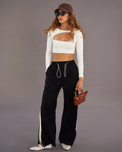 BLACK TRACK PANTS