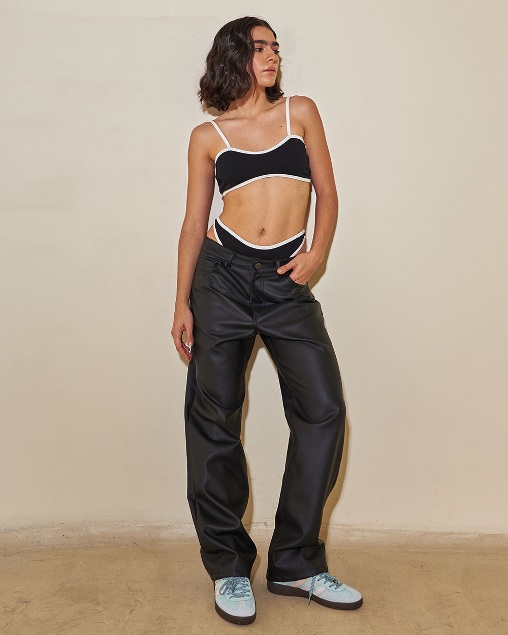 LOW LEATHER PANTS