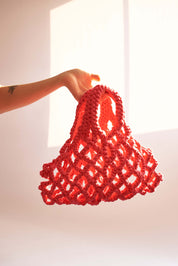 FUCSIA MACRAME BAG