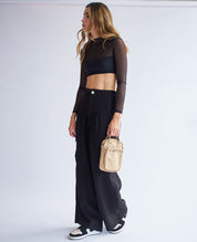 BLACK MESH TOP